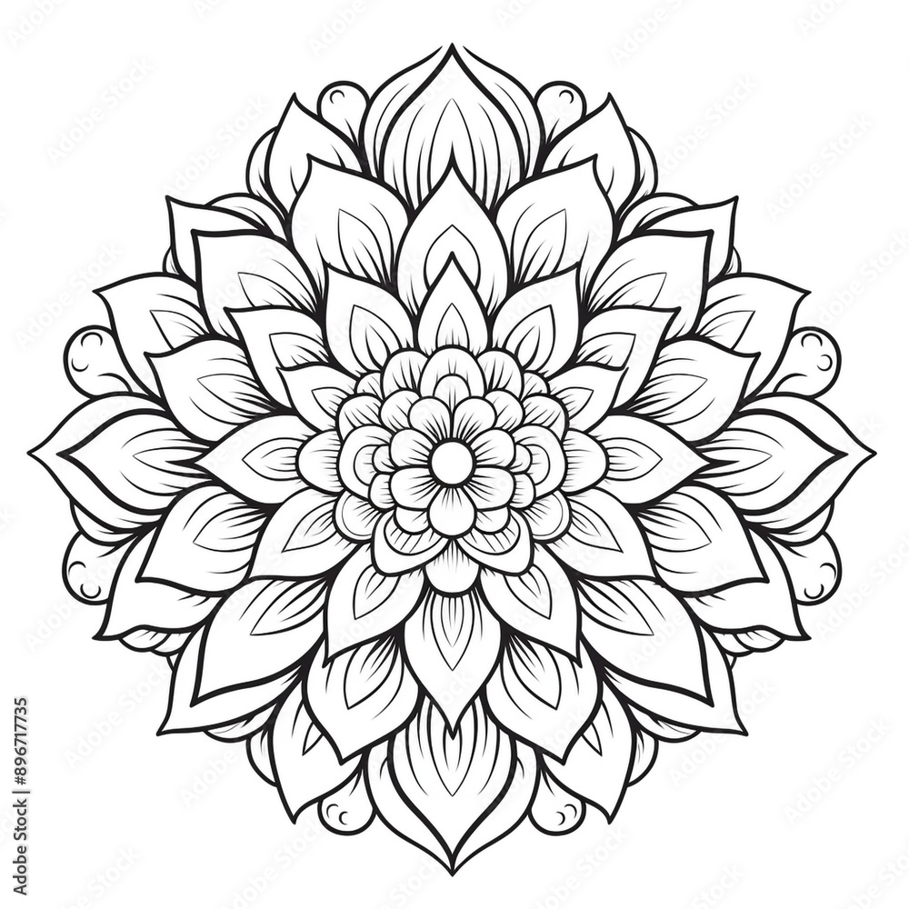 Mandala pattern. Art on the wall. Coloring book pattern The tattoo. Design for a wallpaper Paint shirt and tile Sticker Design, Decorative circle ornament in ethnic oriental style Mandala pattern. Art on the wall. Coloring book pattern The tattoo. Design for a wallpaper Paint shirt and tile Sticker Design, Decorative circle ornament in ethnic oriental style