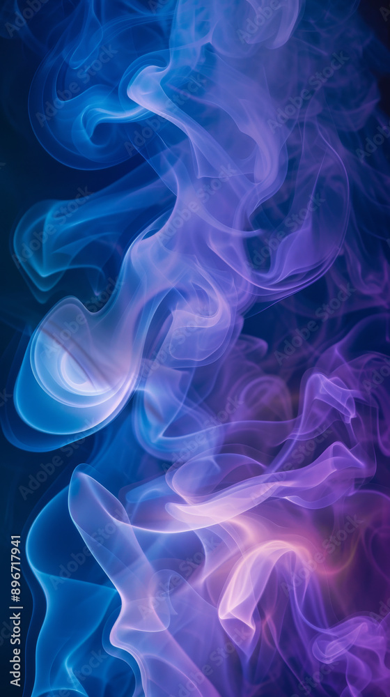 Fototapeta premium Abstract colorful smoke texture on dark background