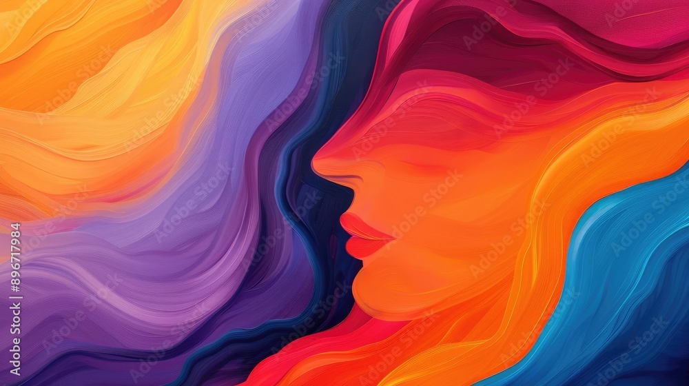 Dream-like abstract shapes and vivid colors, subconscious thoughts representation, surreal mindset, mystical visual exploration Dream-like abstract shapes and vivid colors, subconscious thoughts representation, surreal mindset, mystical visual exploration