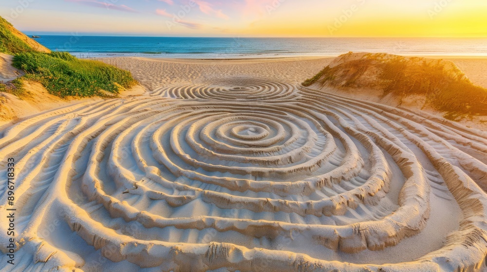 Abstract labyrinth with hidden pathways, mindset challenges, intricate design, metaphysical symbolism Abstract labyrinth with hidden pathways, mindset challenges, intricate design, metaphysical symbolism
