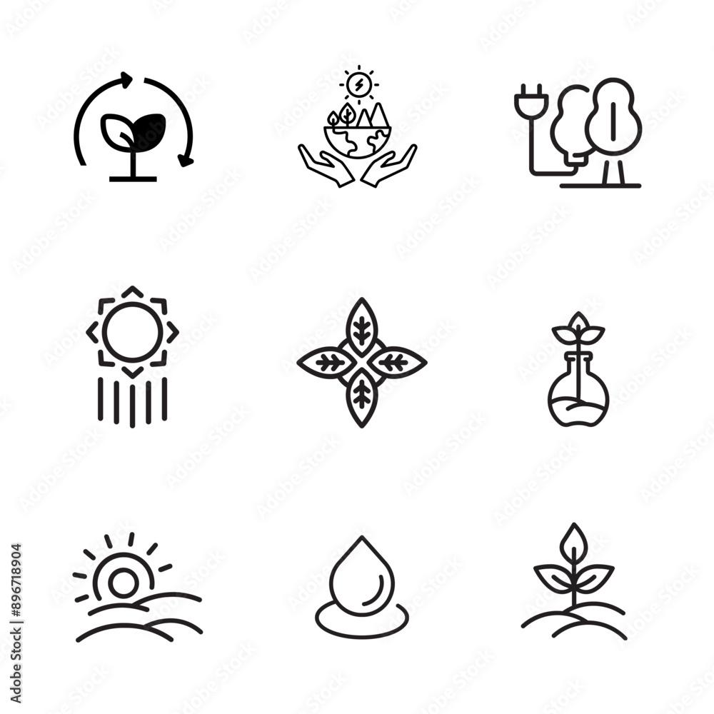 Illustration vector . Icon set Natural Resources Illustration vector . Icon set Natural Resources