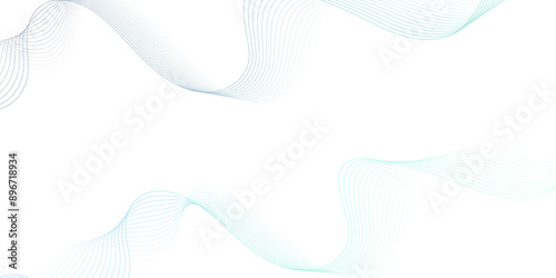 White wave curve lines banner background design. Abstract soft wave lines dynamic flowing blue light isolated background. Vector Illustration of the gray pattern of lines. stripes on white.