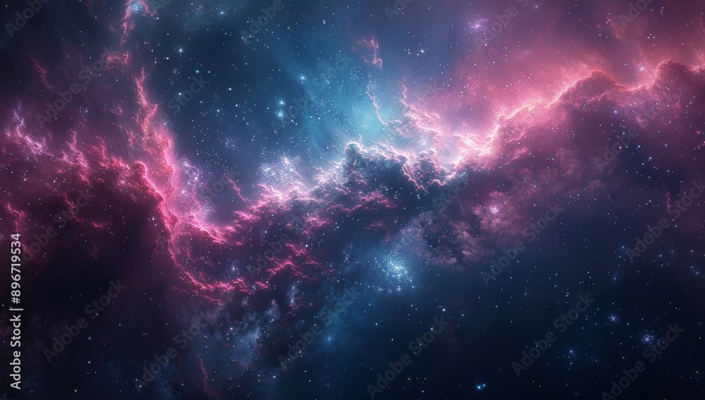 Cosmic Nebula with Stars