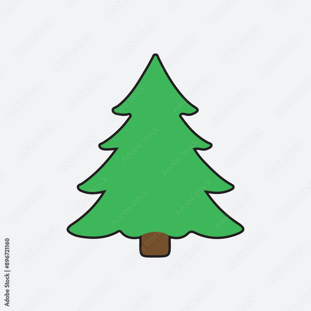 Cute christmas Tree art vector Illustration. Cute christmas Tree art vector Illustration.