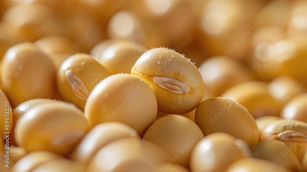 Close up image of mature soybean seed in isolation Close up image of mature soybean seed in isolation