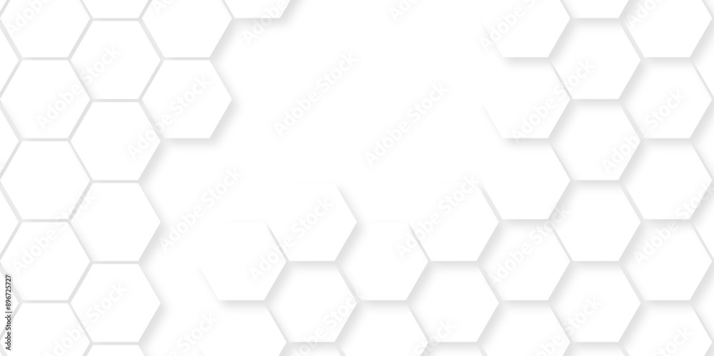 Abstract hexagonal futuristic geometric backdrop White background and embossed hexagon , honeycomb white hexagon concept design abstract technology background vector background, or wallpaper. Abstract hexagonal futuristic geometric backdrop White background and embossed hexagon , honeycomb white hexagon concept design abstract technology background vector background, or wallpaper.