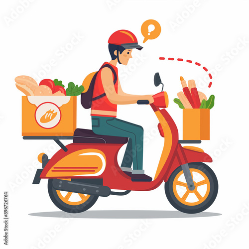 Food delivery service. food delivery concept