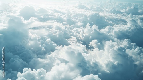 Aerial View of Cumulus Clouds