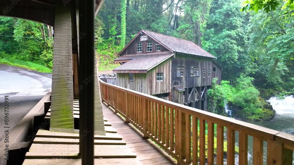 Aerial Fly Through Cedar Creek Grist Mill and Covered Bridge Aerial Fly Through Cedar Creek Grist Mill and Covered Bridge