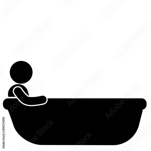 illustration of the behavior of soaking in a bathup