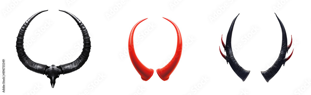 Three Pairs of Horns with Different Styles Three Pairs of Horns with Different Styles