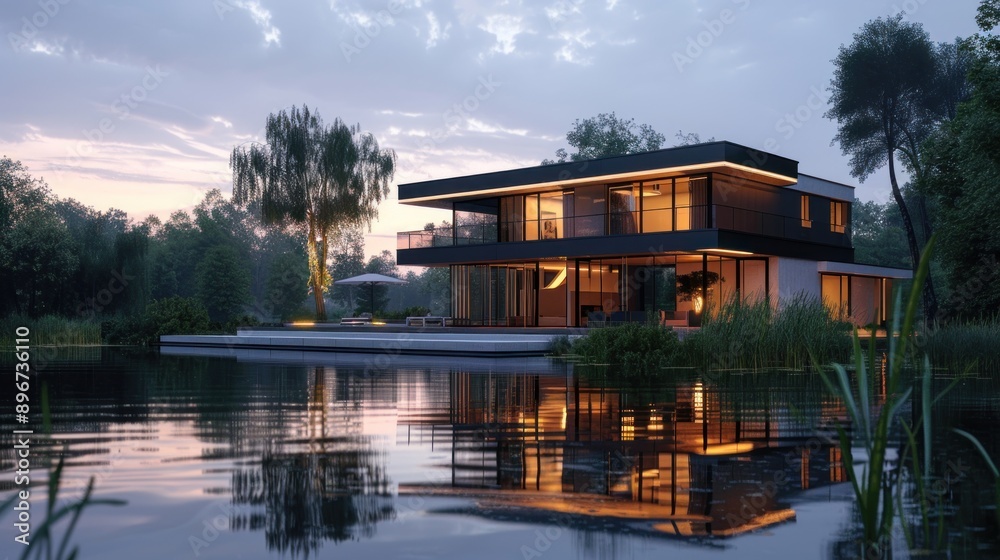 Modern Home by the Lake Modern Home by the Lake