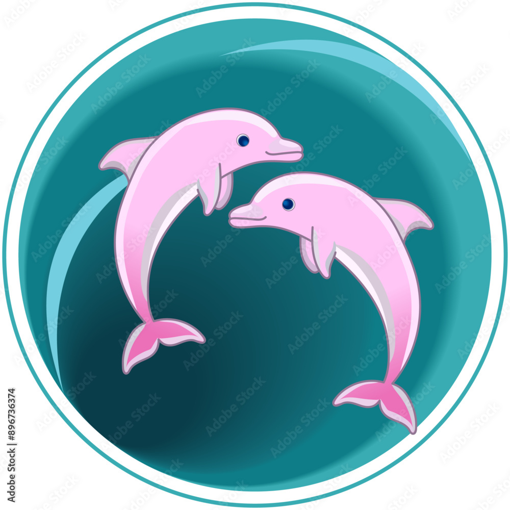 Fototapeta premium 사랑스러운 돌고래 Dolphin