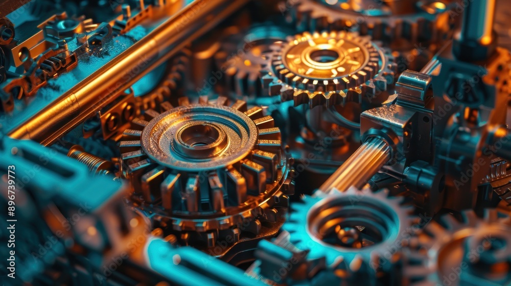 Intricate Gears and Machine Components