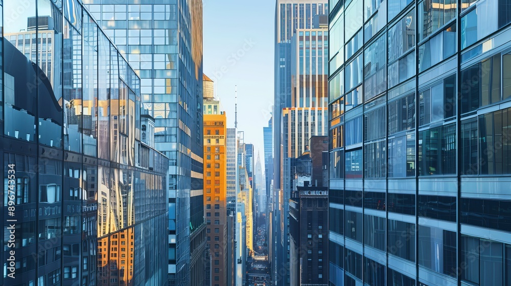 Towering Buildings in the Heart of New York's Financial Hub Towering Buildings in the Heart of New York's Financial Hub