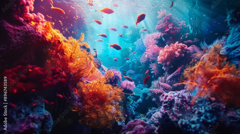 Vibrant Coral Reef Underwater Vibrant Coral Reef Underwater