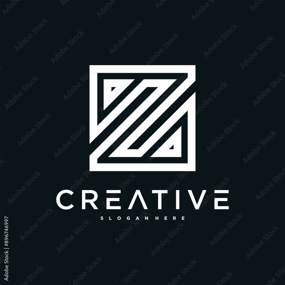 Obraz premium Creative abstract initial letter Z logo design. Preamium Vector