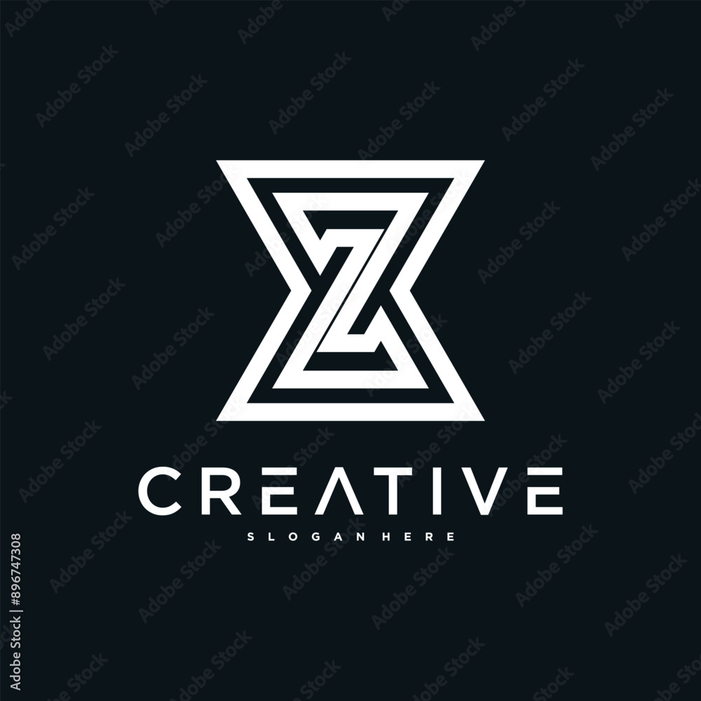 Creative abstract initial letter Z logo design. Preamium Vector Creative abstract initial letter Z logo design. Preamium Vector