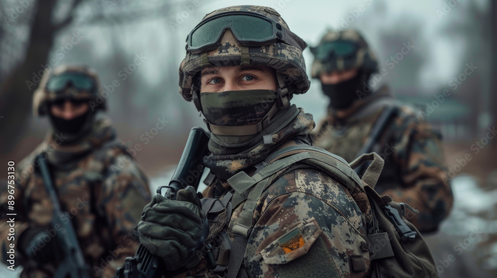 Soldiers in camouflage Soldiers in camouflage