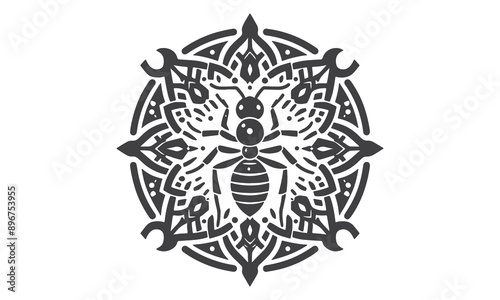 Ant mandala design vector art