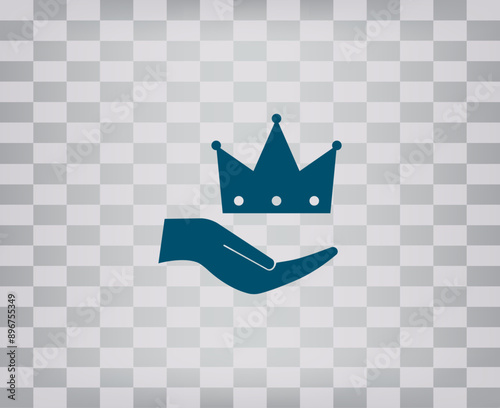 Vector icon on gray background with gradient
