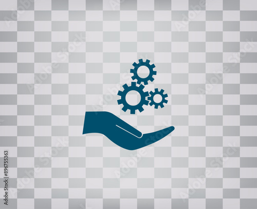 Vector icon on gray background with gradient