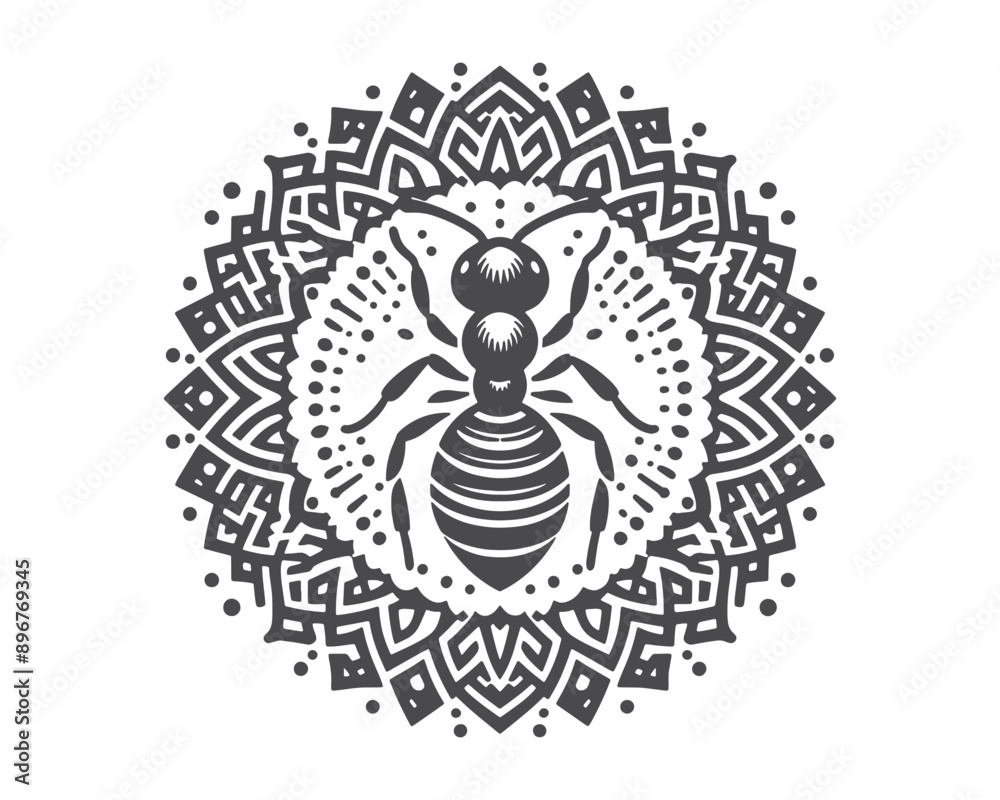 Fototapeta premium Ant mandala design vector art