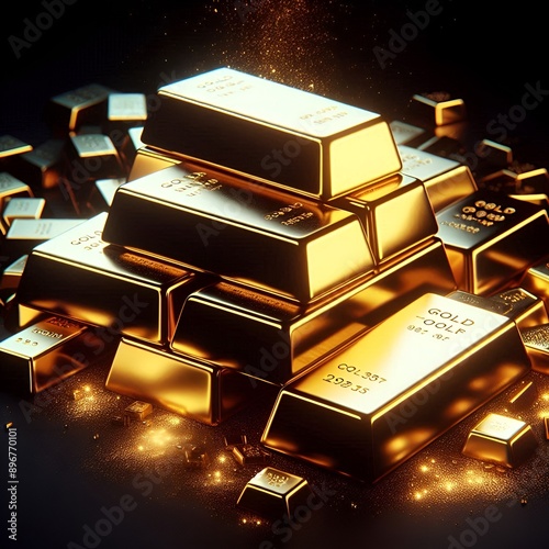 gold and bars