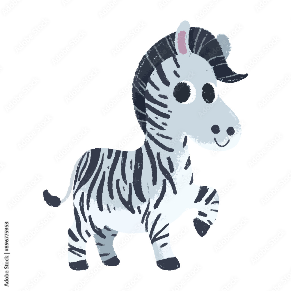 cute zebra cartoon in crayon style editable Colorful vector hand drawn illustration for children. baby designs for cards, poster decorations, t-shirt prints, stickers, icons and others cute zebra cartoon in crayon style editable Colorful vector hand drawn illustration for children. baby designs for cards, poster decorations, t-shirt prints, stickers, icons and others
