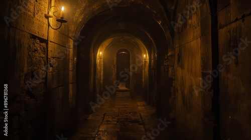 A dark, damp dungeon whispers secrets of treasure hidden within ancient stone walls, leading brave adventurers through crumbling tunnels toward unimaginable riches.