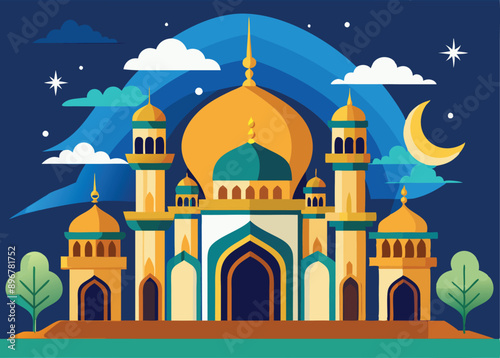 Islamic background vector design