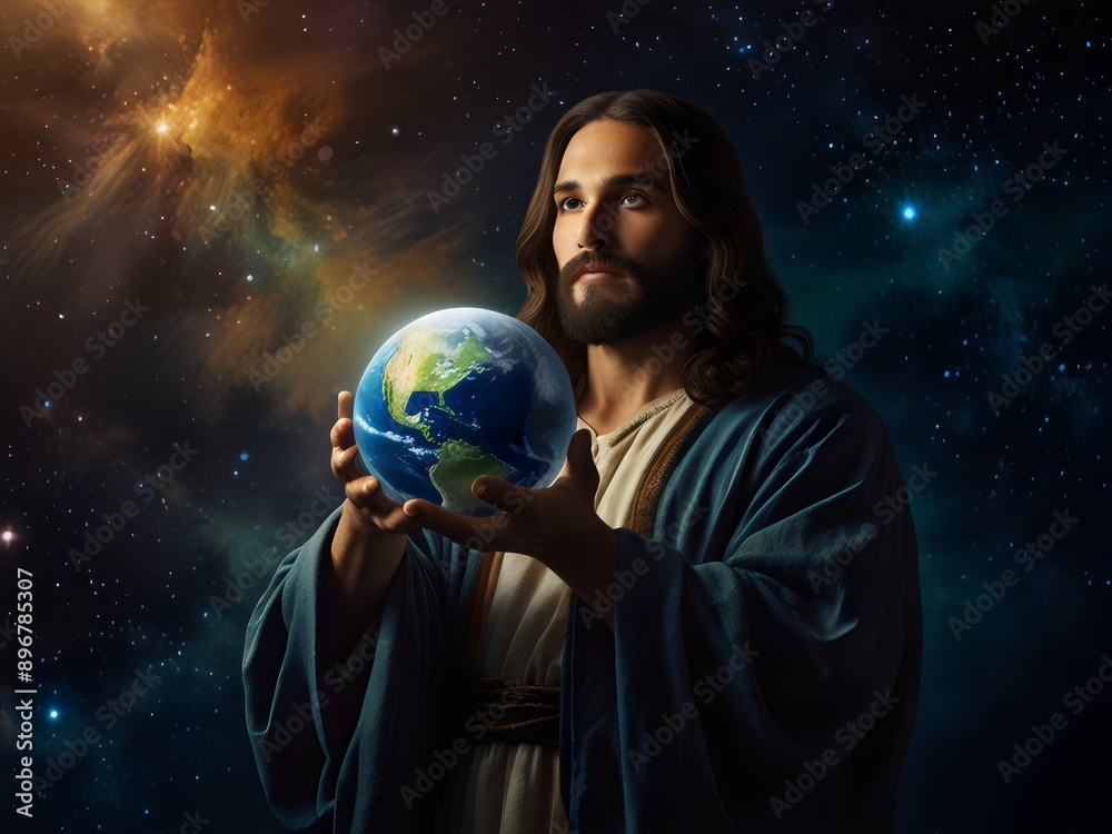 Universal Love: Jesus Cradling the Earth Universal Love: Jesus Cradling the Earth