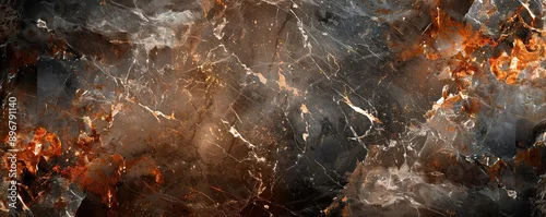 Panel kuchenny z motywem Abstract Marble Texture with Veins and Inclusions