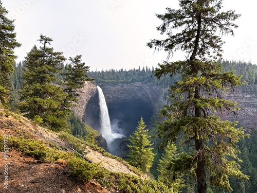 Beautiful view of Helmcken Falls at the Wells Gray Provincial Park, British Columbia, Canada. photo