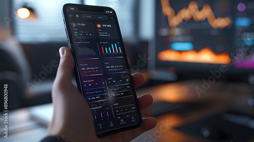 An AIdriven personal finance app interface with virtual financial advisors and automated budgeting, more clarity with clear light and sharp focus, high detailed