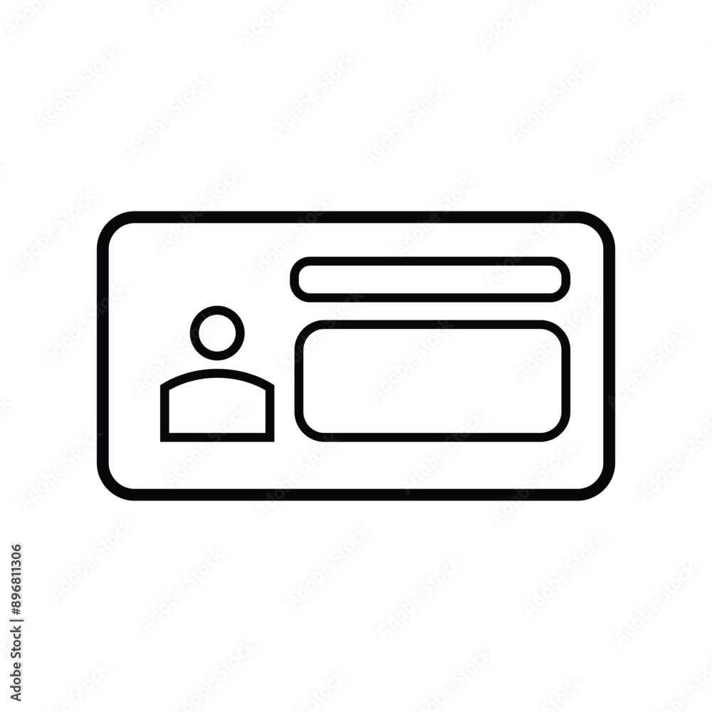 outline person business card icon outline person business card icon