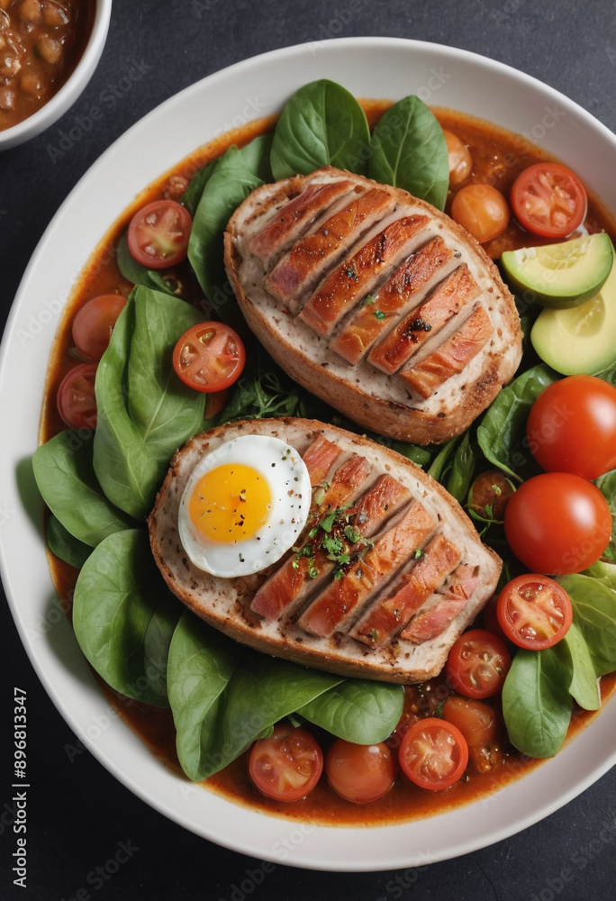 A close-up of a delicious and healthy meal. A close-up of a delicious and healthy meal.