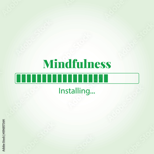 Mindfulness Installing vector illustration graphic eps