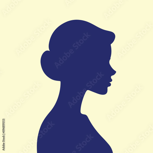 Hand drawn woman silhouette illustration