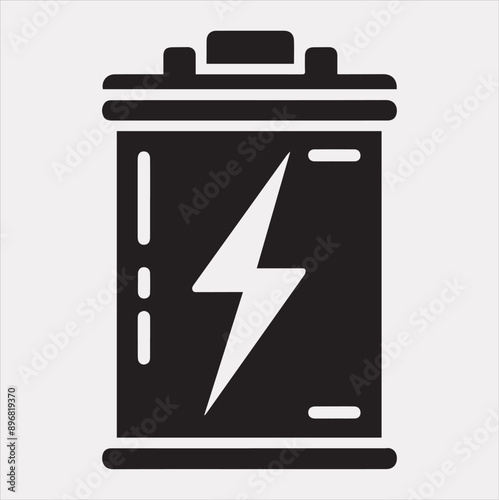 battery vector silhouette on a white background