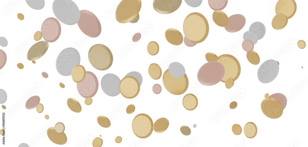 Sparkling Jubilation: Breathtaking 3D Illustration of Sparkling gold Confetti Celebration Sparkling Jubilation: Breathtaking 3D Illustration of Sparkling gold Confetti Celebration