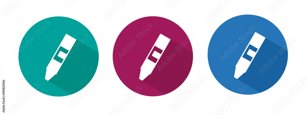 Icon for crayon vector illustration in flat. Icon for crayon vector illustration in flat.