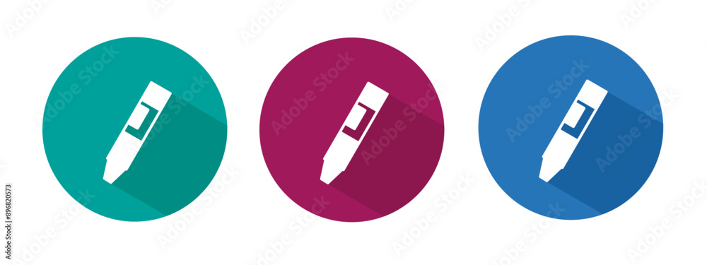 Icon for crayon vector illustration in flat Icon for crayon vector illustration in flat