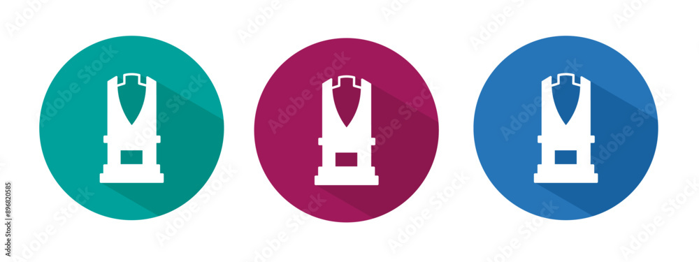 Icon for fortress vector illustration in flat. Icon for fortress vector illustration in flat.