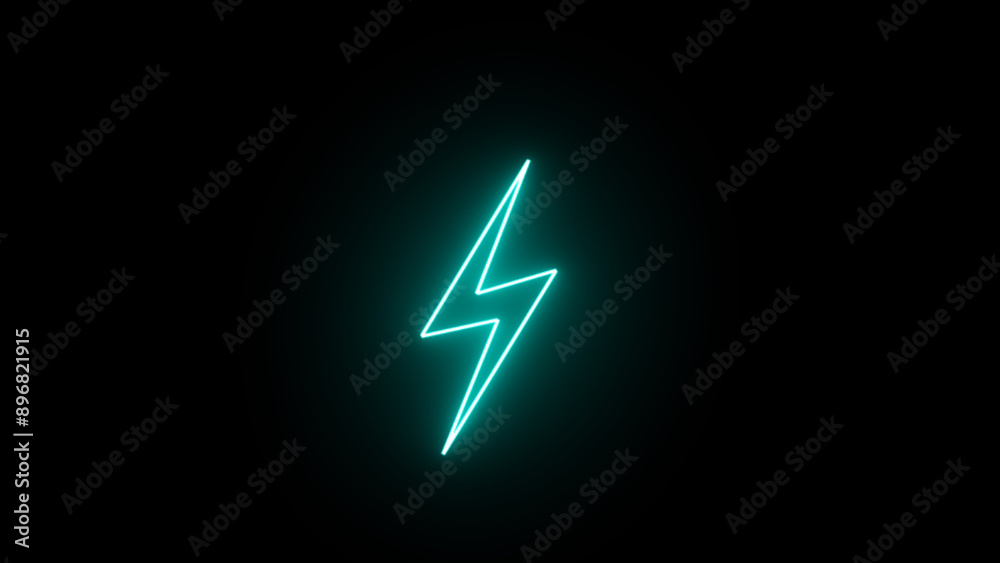 Glowing blue neon flickering lightning bolt, Flash icon. Charge flash icon. Thunder blinking bolt. Lighting strike and bolt sign Glowing blue neon flickering lightning bolt, Flash icon. Charge flash icon. Thunder blinking bolt. Lighting strike and bolt sign