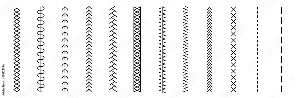 Sewing brush. Sew stitch seamless. Sewing brush. Sew stitch seamless.