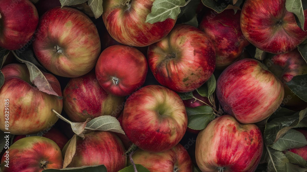 Red Apples with Leaves Red Apples with Leaves