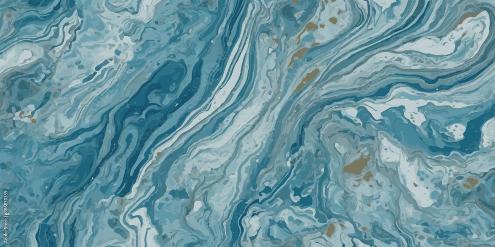 Vector abstract soft blue and silver print sea water and ocean marble texture background. Vector abstract soft blue and silver print sea water and ocean marble texture background.