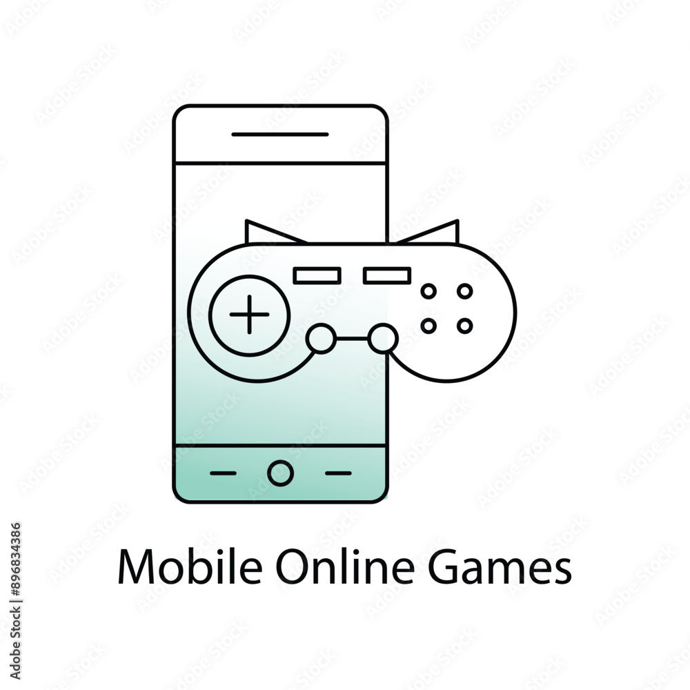 Mobile Online Games Icon - Gaming, Mobile Entertainment, Online Games with editable stroke. Mobile Online Games Icon - Gaming, Mobile Entertainment, Online Games with editable stroke.