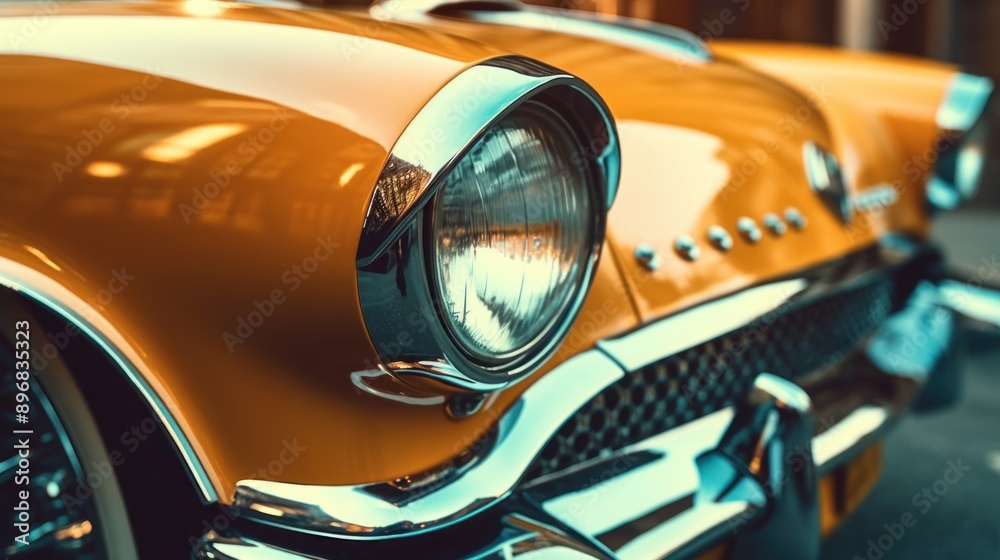 Fototapeta premium Classic Car Headlight